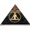 Amazing Gemstone Piramide di shungite e orgonite per campi elettromagnetici e energia negativa | Piramide organica di cristallo naturale Orgone (Buddha)