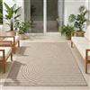 Carpetsale24 Tappeto da Esterno Beige 280x370 cm, Resistente agli Agenti Atmosferici & UV, Ideale per Cucina, Balcone, Terrazza, Soggiorno e Sala da Pranzo, Design Boho Scandinavo