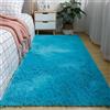 Hearda Tappeto Morbido Camera da Letto Pelo Lungo, Tappeto Shaggy per Salotto Tappetino Soffice Peloso Pelo Lungo Moderno con Fondo Antiscivolo per Soggiorno Cameretta (Blu Lago A,140x200cm)