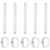QUARKZMAN 10 Pcs Bracciali In Pelle Liscia Bracciali A Pressione In Pelle Regolabili Supporti Polso Vuoti Fai Da Te Braccialetti Singolo Pressione Per Uomini Donne Creazione (Bianco, 23x2cm)