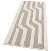 emmevi Tappeto Cucina A Righe 3D Morbido Bordato Passatoia Ingresso Assorbente Antiscivolo 57x145 Beige