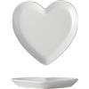 CompadreBol Piatto da cena in ceramica, piatto a forma di cuore bianco, adatto per varie insalate di frutta Dessert Pasta e bistecca, forno a microonde e forno
