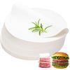 Hugwish 2000pcs carta oleata Rotonda 11cm per hamburger, fogli per pressa hamburger, dischi cartine veline per hamburger, dischetti hamburger, pellicola hamburger (2000, 11cm)
