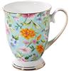 YNPQTDS Tazze in porcellana Bone China da 300 ml, tazze in porcellana fine, tazza classica per la colazione, tazza da tè in stile europeo, tazza da caffè in porcellana con manico, tazza da caffè Royal