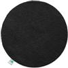 KARAT Tappetino da bagno lavabile ultra morbido con retro antiscivolo, doccia, bagno spesso, assorbente e morbido, zerbino in microfibra, colore: nero, rotondo, 120 cm