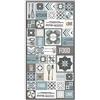 Panorama Tappeto Vinile Cucina Bagno - Varie Dimensioni - (Cucina Collage Piastrelle Blu 80x150 cm)