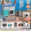 Sound Flash Mini Camera 3 set completo 5 capsule giocattolo NUOVO
