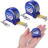WORKPRO Mini metro a nastro, 2 pezzi 1,8 m retrattili di facile lettura portachiavi metro a nastro, misura tascabile, misura piccola per ingegneri, portatile, involucro protettivo in ABS, blu