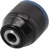 Kivivaka Mandrino autobloccante a cricchetto in metallo, capacità 10 mm, punte da 0 8 a 10 mm, compatibile con trapani manuali e elettrici con filettatura 3/8 24UNF (blu)