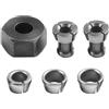 Valixirant 6pcs M17 Mandrino Pinza Set con Dado Router, Carburo Boccola Convertitore 6/6.35/8/9.5/10mm Incisione Fresatrice