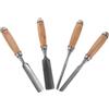 ADOCARN Set di Scalpelli in Legno e Acciaio 4 Pezzi 6-24mm per Principianti Kit per Lavorazione del Legno Scalpelli Semicircolari e Piatti per Restauro Mobili