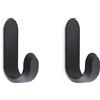 Normann Copenhagen - Metallo - Set di 2 - H 5,8 cm Curve - Nero - Alluminio anodizzato - Designer Peter Johansen