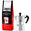 Bialetti Moka Express, Caffettiera in Alluminio da 1 Tazza + Perfetto Moka, Caffè Macinato Gusto Classico da 250 gr