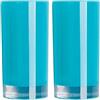 Excelsa Linea Bagno Bicchiere Portaspazzolini, Plastica, Azzurro (Confezione da 2)
