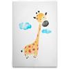 A.S. Création DD132524 - Stampa su tela per cameretta dei bambini, motivo: giraffa, colore: bianco, giallo, 80 x 120 cm