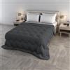 Italian Bed Linen Trapunta Invernale WaterWashed Matrimoniale 250x250 cm, Made in Italy, Piumone Imbottito 300gr, Coperta Lavabile NO STIRO - colore GRIGIO SCURO