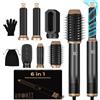 MogaWave Asciugacapelli 6 in 1,Hair Styler Capelli ad Aria,1000w Phon Capelli,Spazzola Asciugacapelli Per Dare Volume Ai Capelli, Lisciare, Arricciare, Ioni Air Curler Brush,Strumenti per Capelli