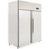 Ristoattrezzature Armadio congelatore refrigerato in acciaio inox 2 ante 1400 lt ventilato -18-22 °C tropicalizzato a basso consumo energetico - AH