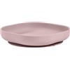 BÉABA, Piatto Ventosa per Bambini, 100% Silicone, Materiale morbido e molto resistente, attacca Tavolo o Seggiolone, Linguetta per sollevare il Piatto, compatibile con Microonde, Rosa