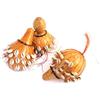 Carved Culture Shaker per zucca, fatto a mano, 15-18 cm, colore: ciprea calabash maraca