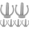 Yardenfun Set 6 Pezzi Morsetti a Forma C in Acciaio Abs per Bastoni da Passeggio Installazione Rapida e Sicurezza Migliorata per Anziani e Supporto Camminata