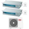 Riello Climatizzatore Condizionatore Riello Canalizzato Dual Split Inverter R32 12000 + 12000 BTU con U.E AARIA MULTI 250 PI Classe A++/A+