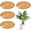 Bamworld 4 Pezzi Dischi in Fibra di Cocco, 60 cm Proteggi Alberi in Cocco Naturali, Coprisuolo per Vasi per Piante da Interno ed Esterno e Arredo Verde, Marrone