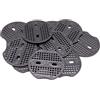 Panngu 100 Pezzi Rondelle in Plastica, Dischetti di torba pressata - 70mm * 65mm per Garden picchetti di Fissaggio Chiodi a Forma di U Fissare Il Tessuto Erboso. (Nera)