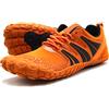 Oranginer, Scarpe da Uomo a Piedi Nudi - Big Toe Box - Minimalista Cross Training, Arancione, 44 EU