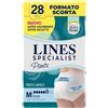 Lines Specialist Pants Plus Unisex, Mutande Assorbenti per Incontinenza Donna e Uomo, Asciutto Lampo e Massima Protezione, Zero Odore, Taglia M, Confezione da 28 Pezzi