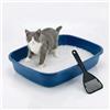Animal House Lettiera per Gatti Senza Bordo, Vaschetta Igienica Aperta con Paletta Inclusa, Taglia M 37x27x8,5 cm, Cassetta Toilette in Plastica, Pratica e Igienica