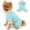 PAIDEFUL Camicia per cani in rete piqué, con anello al guinzaglio e gambe, tuta traspirante a 4 zampe per cuccioli di piccola taglia, abbigliamento estivo leggero per gatti, pigiama per animali