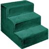 MG Design Scaletta per Cani 3 Gradini in Verde - telaio in legno stabile, salita delicata per divano e letto, leggera e facile da spostare, per cani e gatti