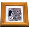Generico Calamita Mini opera d'arte 47x38 mm - Fontana del moro - cornice oro (Sergio Lanna)