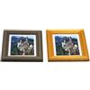 Generico Calamita Mini opera d'arte 50x42 mm - Baviera - cornice oro (Sergio Lanna)