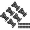 PATIKIL 1.97x1.5 Ganchetta A Farfalla A Molla, 6Pcs Ganchetta A Farfalla & Fermaglio In Acciaio Per Chiusura Di Casse Scatole Bauli, Nero