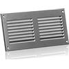 EUROPLAST Griglia di ventilazione con zanzariera, 200 x 100 mm, griglia di ventilazione in metallo, acciaio inossidabile