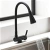 SJQKA rubinetto sottofinestra,rubinetto pieghevole lavello cucina,miscelatore sottofinestra cucina,Rubinetto girevole a 360°,Materiale in ottone,rubinetto lavello cucina pieghevole (nero)