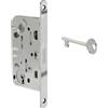 inferramenta Serratura Magnetica per Porte Interne | Tipo AGB/Bonaiti | Foro Chiave Patent Interasse 90 mm | Finitura Cromo