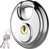 ARMERIAONLINE SINCE 1999 Lucchetto Corazzato Antiscasso in Acciaio inossidabile inox Massiccio Temprato Circolare Catenaccio Moto, Serranda, Cancello, Sicurezza Garage