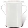 mille idee Vasone Comodo con Coperchio per Anziani - WC Portatile in Plastica Resistente - Anti Odore - Uso Notturno - 28x32 cm - Made in Italy