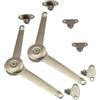 LOOTICH Duo Standard Versione Pesante Sistema di Supporto per Porta a Ribalta Staffe per Cerniere per Ante di Armadi in Legno Telai in Alluminio Fissaggio Armadio Cucina Ammortizzatore Argento 2 set