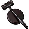 Dwitkul Set di Martello D'Asta in Legno Set Martelletto del Giudic con Blocco Risonanza per Aste Tribunali Riunioni Avvocati Studenti Collezionisti Giochi di Ruolo (Version B)