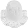 PRETYZOOM Paralume in Vetro Vintage Bordi in Pizzo Bianco, Paralume a Forma di Fiore Compatibile Attacco E27 per Camera da Letto e Arredamento D'interni