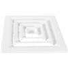 COHEALI Griglia di Ventilazione per Controsoffitto 300x300 Mm in Abs Registro Aria per Presa di Ritorno e Mandata, Copertura per Bocchette di Ventilazione a Soffitto per Bagno, Cucina