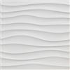 Art3d PVC 3D Wall Tiles per decorazioni murali interne, onda bianca opaca, piastrelle decorative per pareti, soggiorno, ufficio, camera da letto,50x50cm (12 Pack)