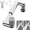 Dwitkul Prolunga Rubinetto per Cucina e Bagno 1440° Rotante, Aeratore Universale con Adattatori G1/2, M22, M24, Erogatore Estensibile Flessibile con 2 Modalità Getto, Filtro Antispruzzo in Ottone(Cromo)