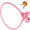 Sweetfularyeen 1 lucchetto creativo per bicicletta, per bambini, filo di acciaio ispessito, protezione in silicone, con due chiavi, adatto per lucchetti della bicicletta, ecc. (rosa)