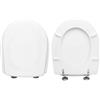 Hydro Home Tavoletta Wc Compatibile con serie Sirena della ceramica POZZI GINORI,Copriwater In Legno Rivestito Con 2 mm Di Resina, Tavoletta Water con Cerniere Regolabili Fissaggio dal Basso