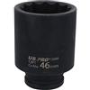 AB Tools Bussola a impatto metrico profondo da 46 mm 1/2 Bi-Hex per giunti a sfera alberi di trasmissione